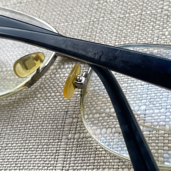 Liz Claiborne Men Eyeglasses Frame Navy Blue/Gunmetal Half Rim Glasses 53[]18 - Picture 8 of 12